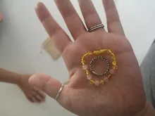 HAOHUPO-collar de dentición de ámbar del Caribe para mujer, Original, certificado de suministro, cristal Rosa + pulsera de ámbar dorado para regalo de bebé