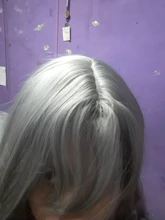 LANLAN-Peluca de cabello sintético para mujer, cabellera larga y Lisa, con flequillo de aire, natural y esponjoso, con botón interno