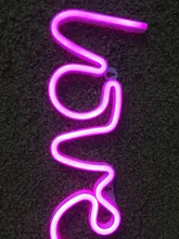 Sign-Lamp Battery-Box Nightlight Led-Neon-Lights Christmas Wedding Double-Powered Love-Shape