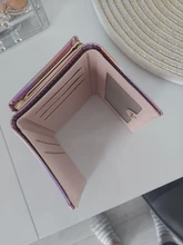 LIMIT-cartera de lujo de cuero PU para mujer, Mini billetera láser de lujo para chicas, tarjetero, monedero, embrague, 500