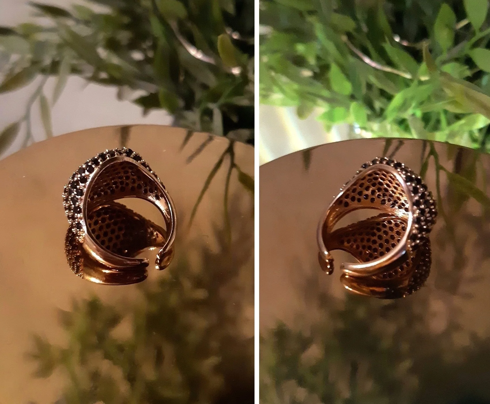 grand anneau rond géométrique pour femmes, bague colorée en pierre de Zircon cubique, bijoux de déclaration Punk photo review