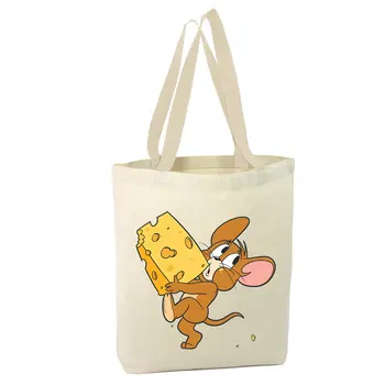

Angemiel Bag Tom and Jerry Cheese Kidnapper Jerry Shopping Beach Tote Bag