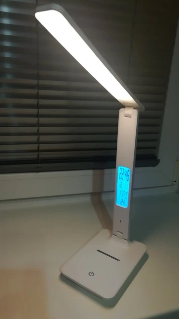 LED Desk Lamp with Temperature and Alarm Clock photo review