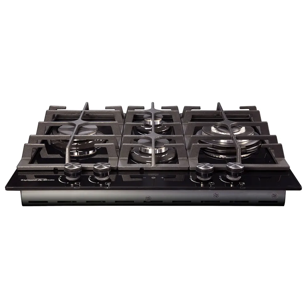 US $336.54 Builtin Hobs Zigmund  Shtain MN 19561 B Kitchen Gaz cooktop glass Home Appliances black Hob cooking panel cooktop panel cooking surface