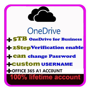 

One Drive 5 TB Cloud Storage With Offce 365 - LIFETIME - CUSTOM USERNAME - GLOBAL - Work On Android IOs PCs Computers NEW