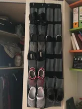 Storage-Bag Shoe-Organizer Closet Mesh-Pockets Hanging Fabric Door Over-The-Door Clear