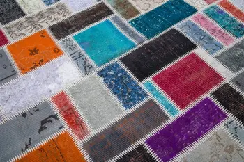 

173x236 Cm Multicolor Handmade Modern Patchwork Rug-6x8 Ft