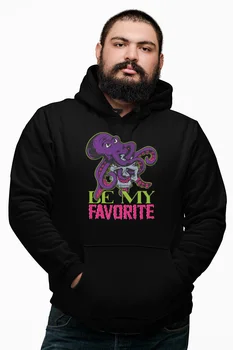 

Angemiel Wear Octopus Be My Favourite Black Male Hooded Sweatshirt