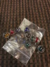 Abalorios colgantes de jaulas en espiral para hombre y mujer, abalorios de 3 colores, 13x15MM, 10 Uds., fabricación de collares y pulseras DIY