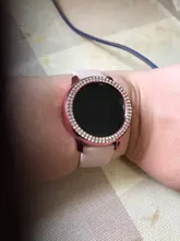 Parachoques de PC de diamante de dos filas para Samsung Galaxy Watch Active 2, funda de 40mm y 44mm, accesorios de cubierta fina ostentosa para mujer