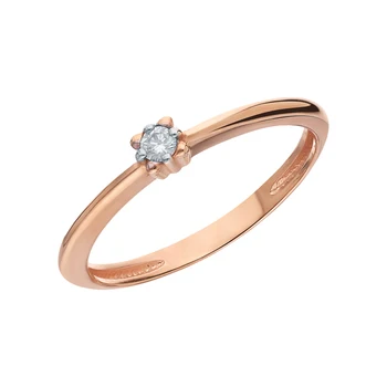 

Gold ring with diamonds sunlight sample 585