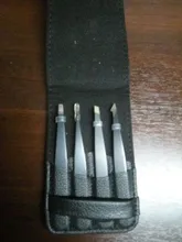 Pinzas antiestáticas de acero inoxidable para mantenimiento de cejas, herramientas de reparación de precisión Industrial, recta, 4 Uds.