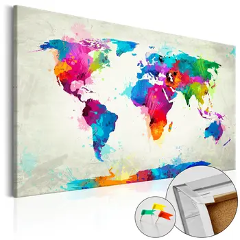 

Pictures of Cork-An Explosion of Colors [Cork Map] - 60x40 cm