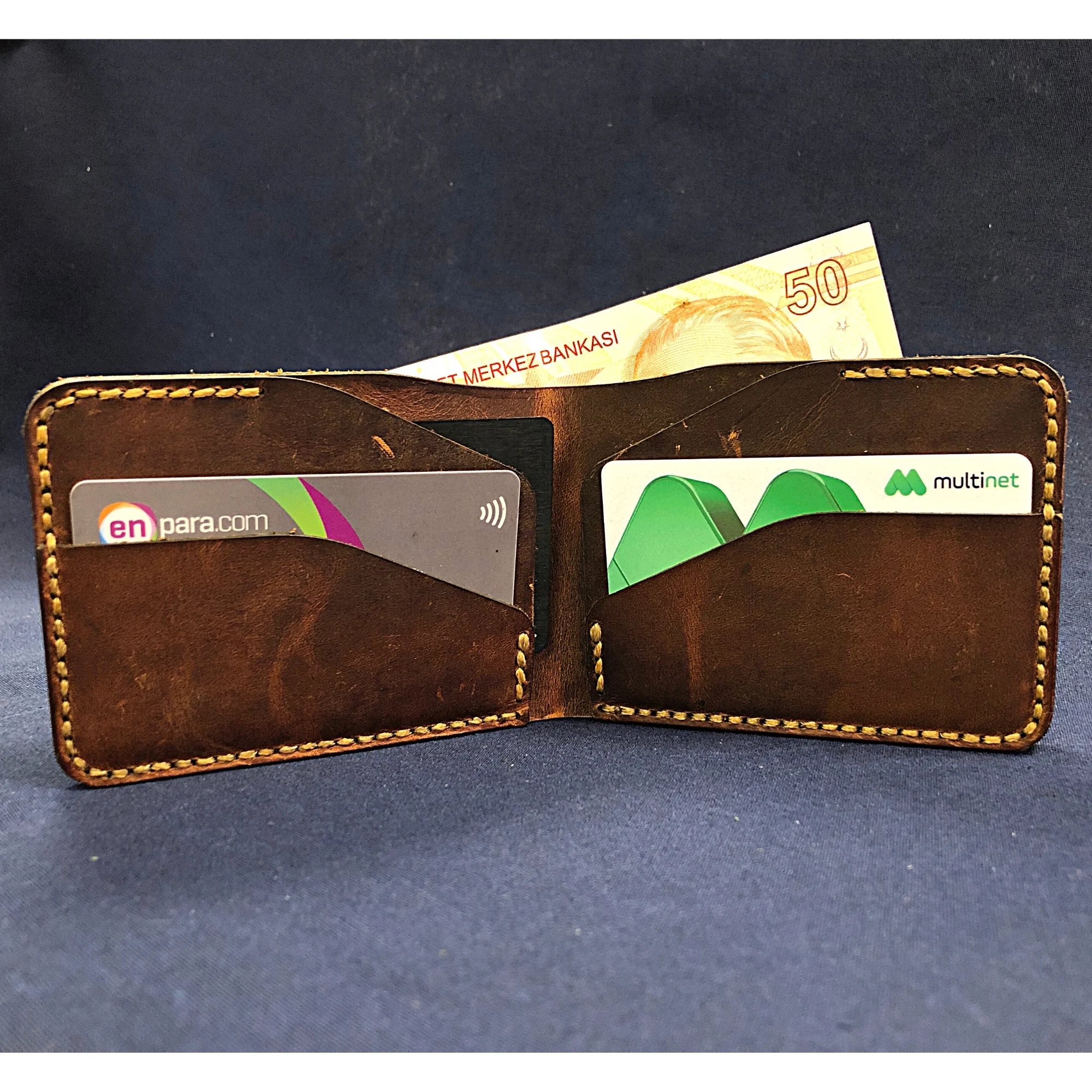 Ipekbazaar DIY Handmade Genuine Leather Wallet Making Kit Specially Cut Crazy Leather Pieces for Horizontal Wallet & Card Holder