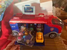 Coche de juguete de plástico de la Patrulla canina para niños, juguete de la Patrulla canina, autobús de rescate, modelo de figura de acción, regalo de cumpleaños