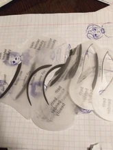 Plantilla de delineador de ojos, cola de pez, doble ala, modelos de delineador, conformación de la plantilla, herramientas, plantilla para cejas, tarjeta DIY, 10 Uds.