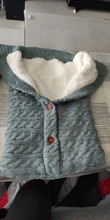 Blanket Baby Wrap Swaddling Stroller Sleeping-Bag Button-Knit Infant Toddler Winter