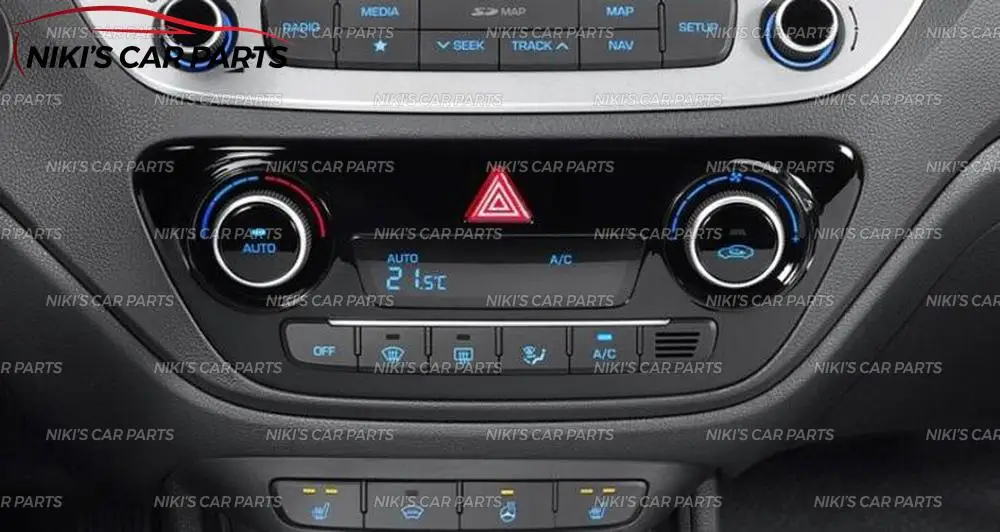 Рамка блока управления воздухом для hyundai Accent/Solaris- нержавеющая сталь 1 комплект/1 шт. молдинг украшения автомобиля