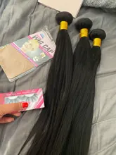 Lemoda-mechones de cabello humano liso brasileño, extensiones de cabello Remy, color negro Natural, 100%, 30 pulgadas, envío rápido