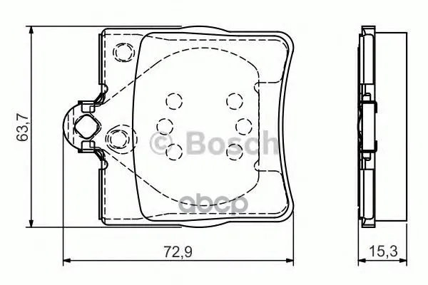 Колодки Тормозные Дисковые 0986495080 Bosch арт. 0986495080