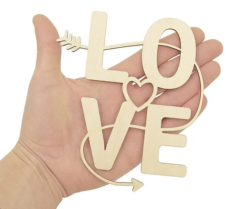 

Wooden Love Lettering With Arrow (15cm) Shape Wood Love Word Sign Art Projects Craft Decoration Gift Decoupage 0644