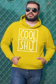

Angemiel Wear Cool Shit Yellow Men 'S Hooded Sweatshirt