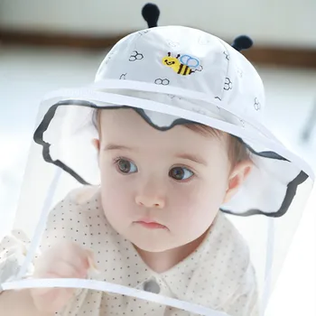 

Anti-spitting Protective Hats Caps For Kids Boys Girls Dustproof Fisherman Anti-saliva Face Caps Hats