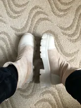 Botas de calcetín negro para mujer, zapatos góticos Punk, botines de plataforma, media blanca, novedad de 2020