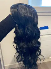 Synthetic Wig Wave-Wig Hair-Africa Natural-Hair Middle-Part Black Long Wavy for Women