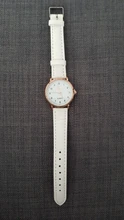Relojes de pulsera de piel y cuarzo Reloj Blanco para mujer, de marca Ulzzang, con esfera de números sencilla, 2020