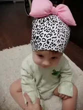 Toddler Kids childrens hat dot leopard baby cotton big large bow tie sweet hat hat