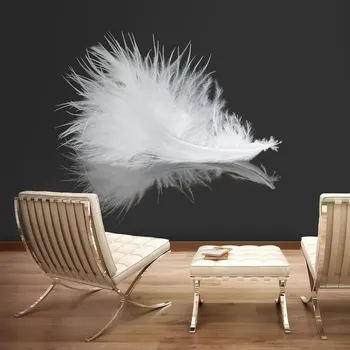 

Wall mural-White feather - 350x270 cm