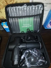 Pistola de masaje eléctrica LCD para adelgazar músculos, relajación para cuello, parte trasera del pie, pierna, hombros, pistola de masaje de percusión