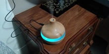 Humidificador de aire eléctrico de 300ML con USB, difusor de Aroma, niebla, aceite de grano de madera, aromaterapia, Mini, con 7 luces LED, para coche, casa y oficina