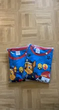 Paw Patrol-Pijama de algodón para niños, ropa de dormir de dos piezas, de manga larga