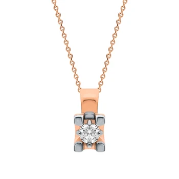 

Gold necklace with diamonds sunlight sample 585