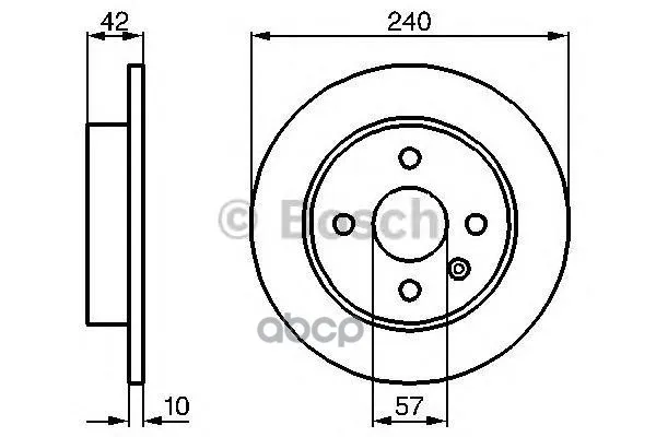 Диск Тормозной Задний Opel Astra G, H, Meriva 0986478882 Bosch арт. 0986478882