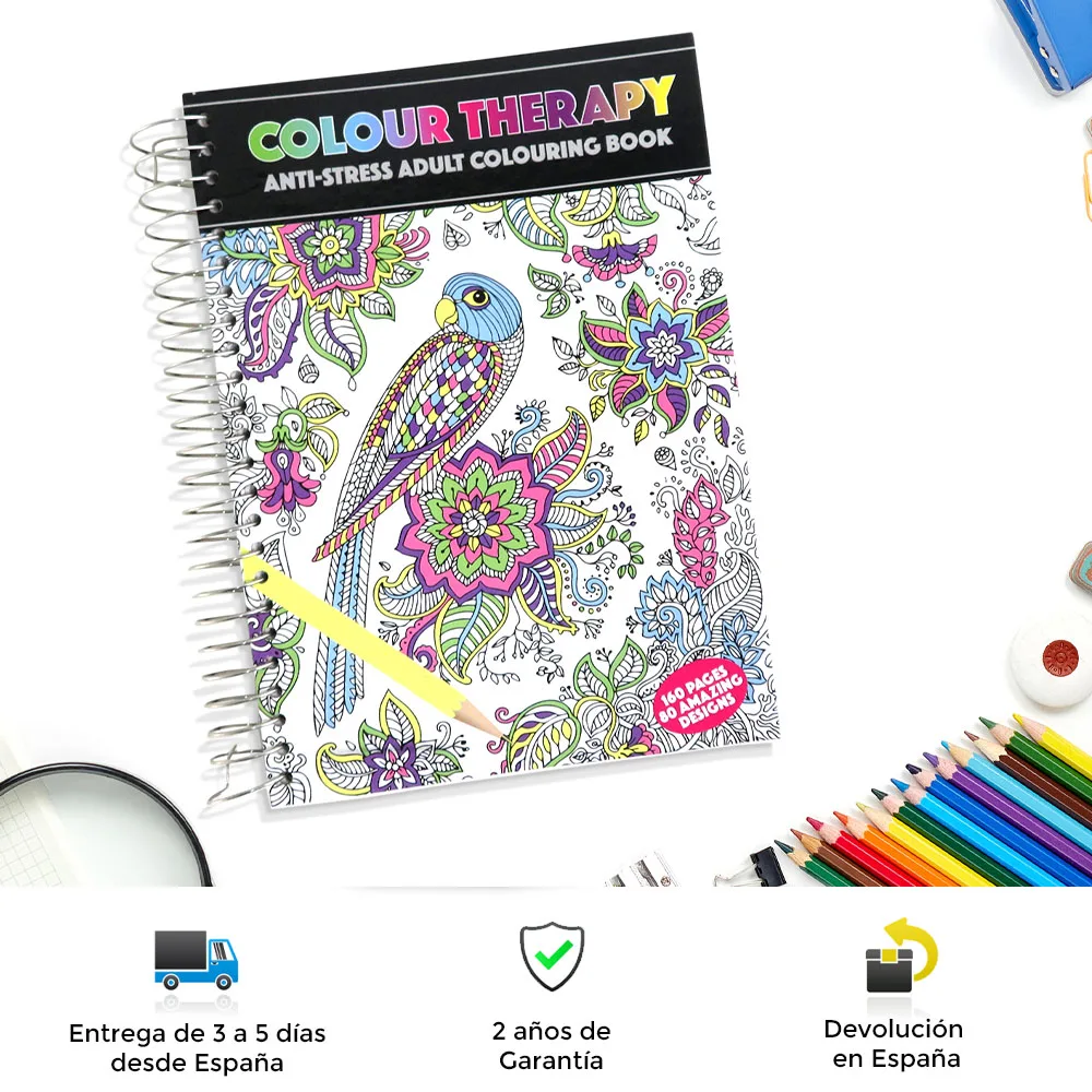 Cuaderno de mandalas para colorear, antiestrés, original, creativo, relajante, inspiración, todas las edades, tranquilidad