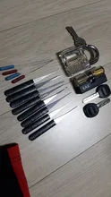 KAK transparente Visible a corte práctica candado cerradura con roto clave eliminar Kit de gancho de Extractor de cerrajero herramienta de la llave