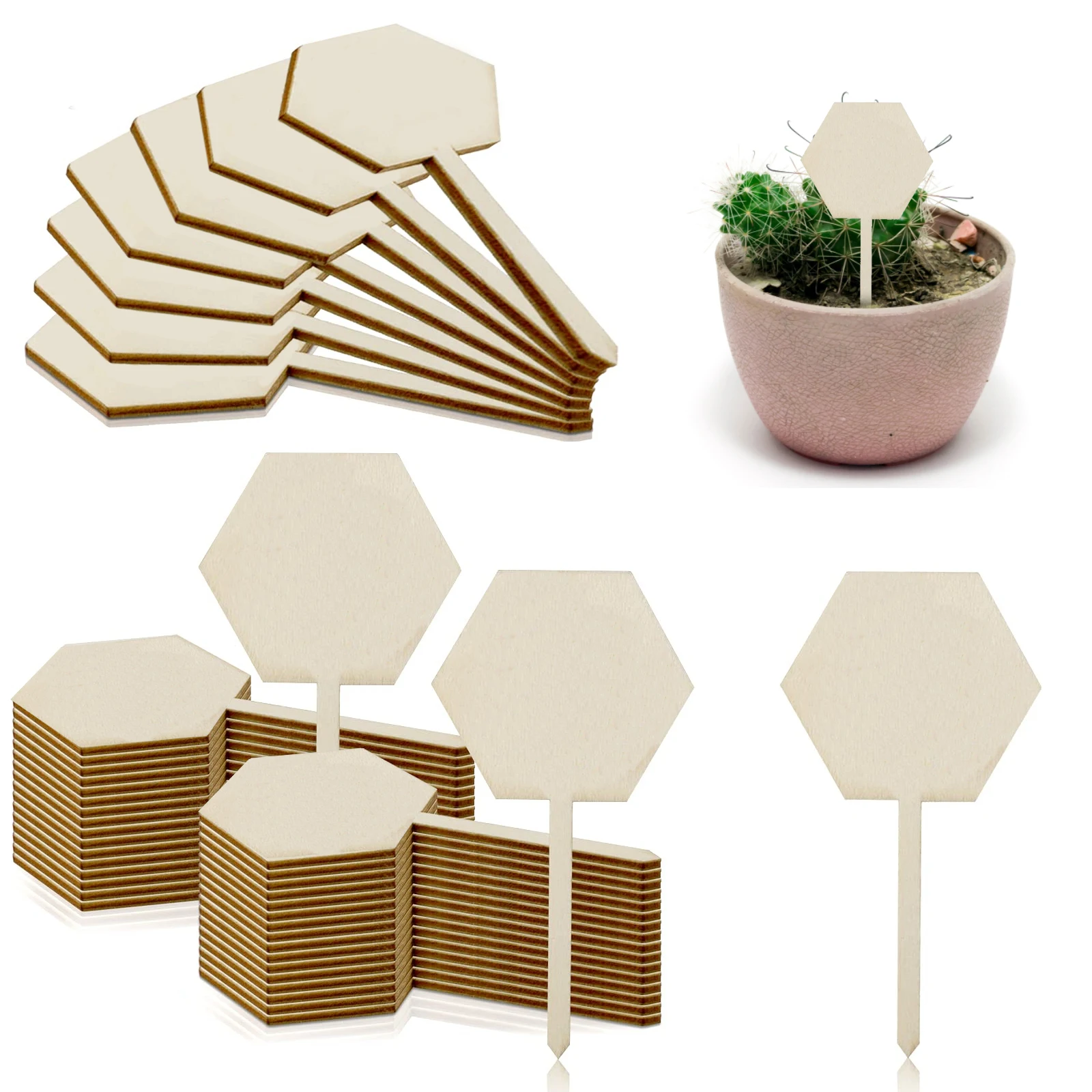 10PCS Bamboo Plant Labels Wooden Plant Sign Tags Garden Markers for Potted Tool Garden Labels Plant Classification Sign Tag 