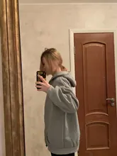 Sudadera de gran tamaño con cremallera para mujer, ropa de calle holgada de manga larga, chaqueta de estilo coreano, tops con cremallera para mujer, Sudadera con capucha negra 2020