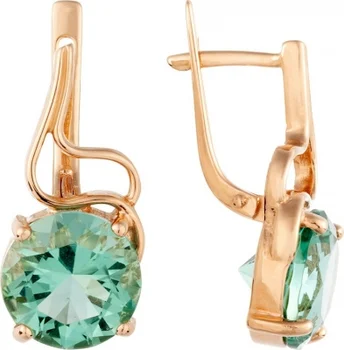 

Aloris earrings with 2 quartz Red Gold