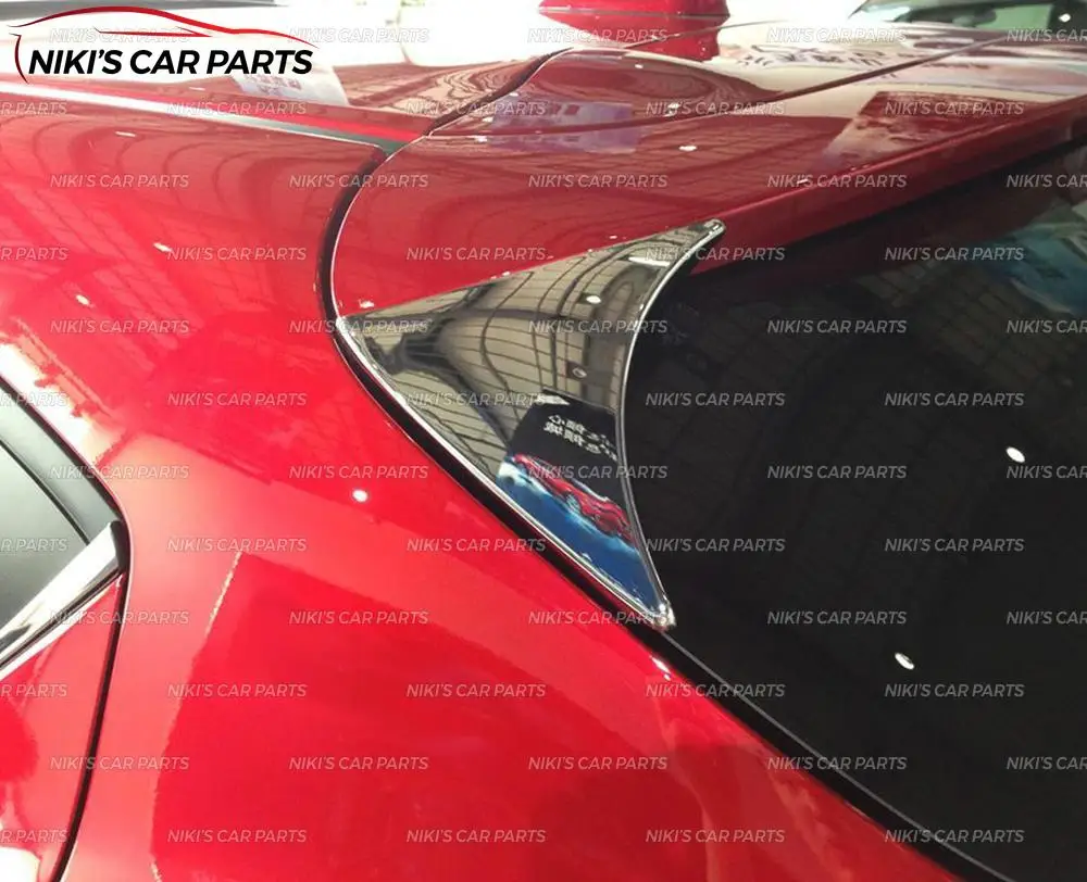 Боковые накладки на спойлер чехол для Mazda 3- HB ABS пластик 1 комплект/2 шт. хромированная формовочная отделка Тюнинг Автомобиля