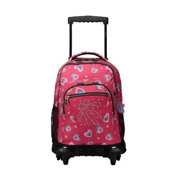 

School Rucksack with Wheels Totto Rue Bomper Fuchsia (52 X 37 x 25 cm)