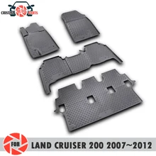 Коврики для Toyota Land Cruiser Prado 200 2007~ 2012 коврики Нескользящие полиуретановые грязезащитные внутренние автостайлинг