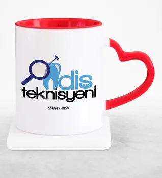 

Personalized Professional Dental Technician Red Heart Mug Cup