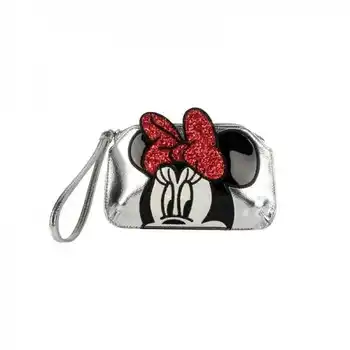 

Cosmetic case with silver handle design Minnie