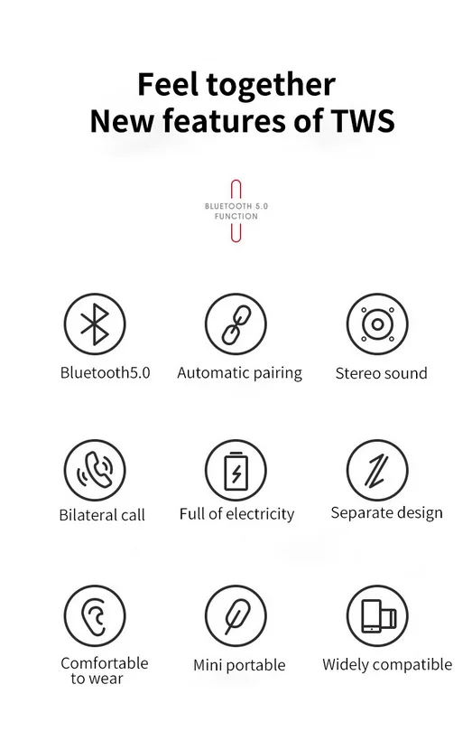 20PCS Original Bluetooth Earphone Stereo Wireless earphones Running Sport Bass Headset With Mic