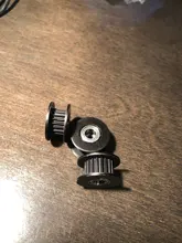 POWGE 2M 2GT 20 dientes síncrono rueda polea loca diámetro 3/4/5mm con cojinete negro para GT2 Correa ancho 6MM 20 dientes 20 T