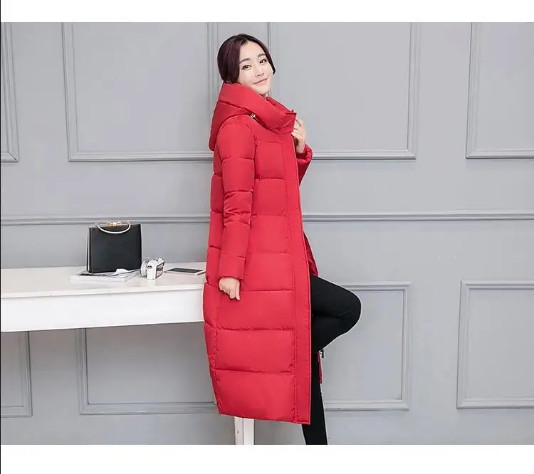 hiver nouveau dames doudoune coton veste mode Para capuche long manteau veste